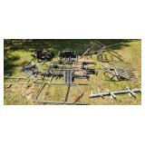 multiple tree stands, ladders, parts