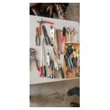 pliers, screwdrivers