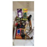 tape, batteries, scissors