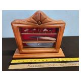 Marbles Knife and flies shadow box