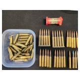 29 rds military ammo, 22 ammo, brass