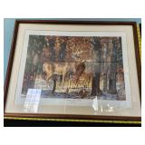 Buck print, signed by artist John Steel