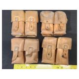 four double leather ammo pouches