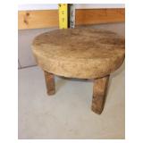 small rustic stool