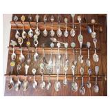 spoon collection and cabinet