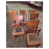 6 chairs, need some repair
