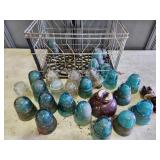 crate with colored insulators
