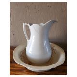 pitcher, wash basin