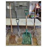 4 shovels