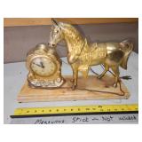 horse clock, bottom is cracked in half