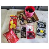 bits, drivers, battery cleaners, safety kit