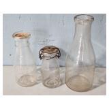 milk bottles