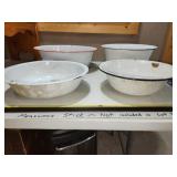 4 Enamelware bowls