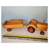 wooden tractor and cart