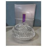 crystal egg dish, W Germany