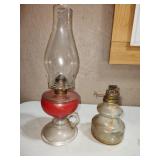 2 oil lamps