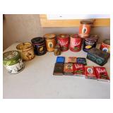 empty tobacco tins
