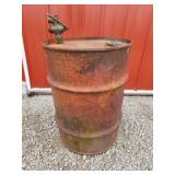 22" tall oil barrell