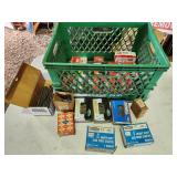 green crate with screws