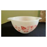 Pyrex mixing bowl, Pink Gooseberry pattern