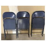three folding chairs