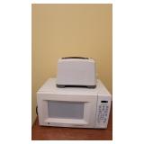 microwave and toaster