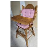 oak high chair