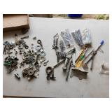 lag bolts, washers, hardware