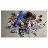 tape measure, brush, tape, tote, misc