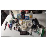 Garmin, paracord, cleaners, misc