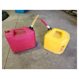 empty diesel and gas cans