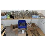 large lot of canning jars