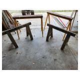 four saw horses