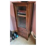 tall glass front cabinet