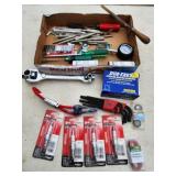 multi wrench, spark plugs, tools