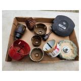 hole saws, tape measure