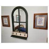 mirror and framed decor
