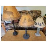 three lamps