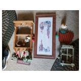 shelf, print, wall decor