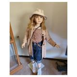 44' standing porcelain doll