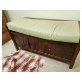 bench with storage, padded top