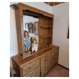pressboard dresser & mirror