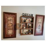 shelf and prints