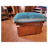 small ottoman, removable top