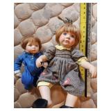 two porcelain dolls