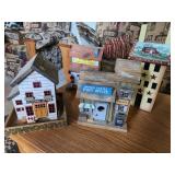 bird feeder and Americana decor