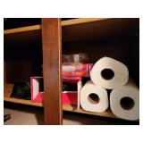 garbage bags and paper towels