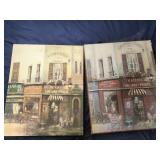 two stretched canvas prints