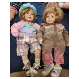 two porcelain dolls