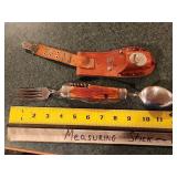 campers multi knife/utensil set in pouh